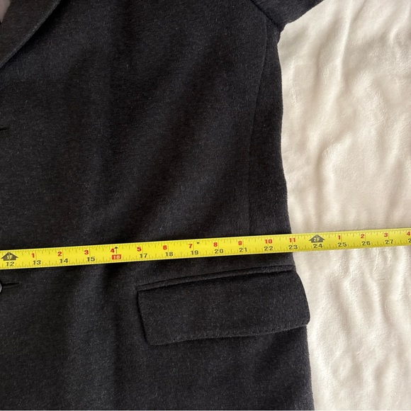 Kuppenheimer Men's Gray Cashmere Wool Blend Overcoat Trench Coat Size 47 - Picture 10 of 16